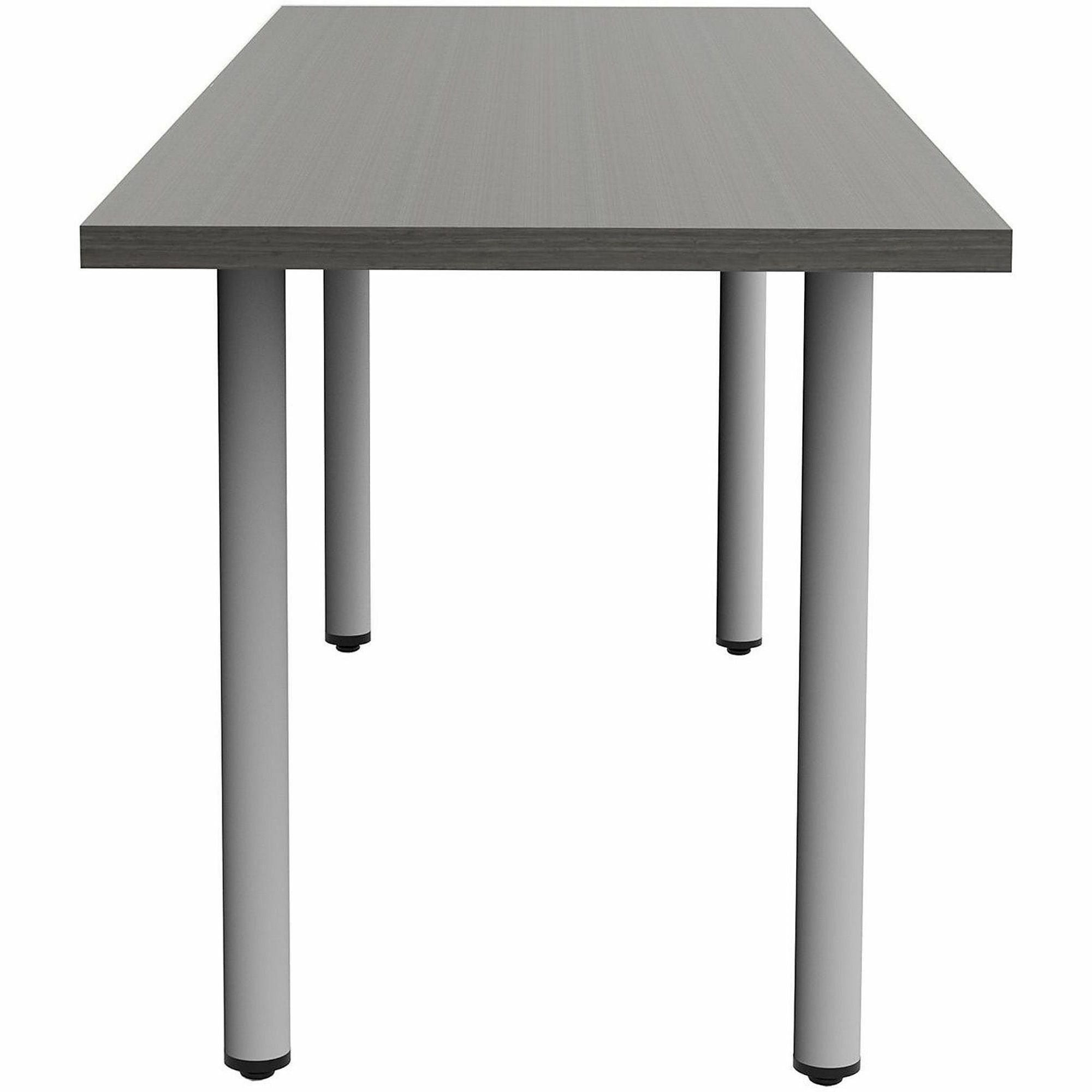 Safco Jurni Multi-Purpose Table with Post Leg & Glides, Laminate Top, 72" W x 24" D x 29" H, Asian Night Finish, 1 Each