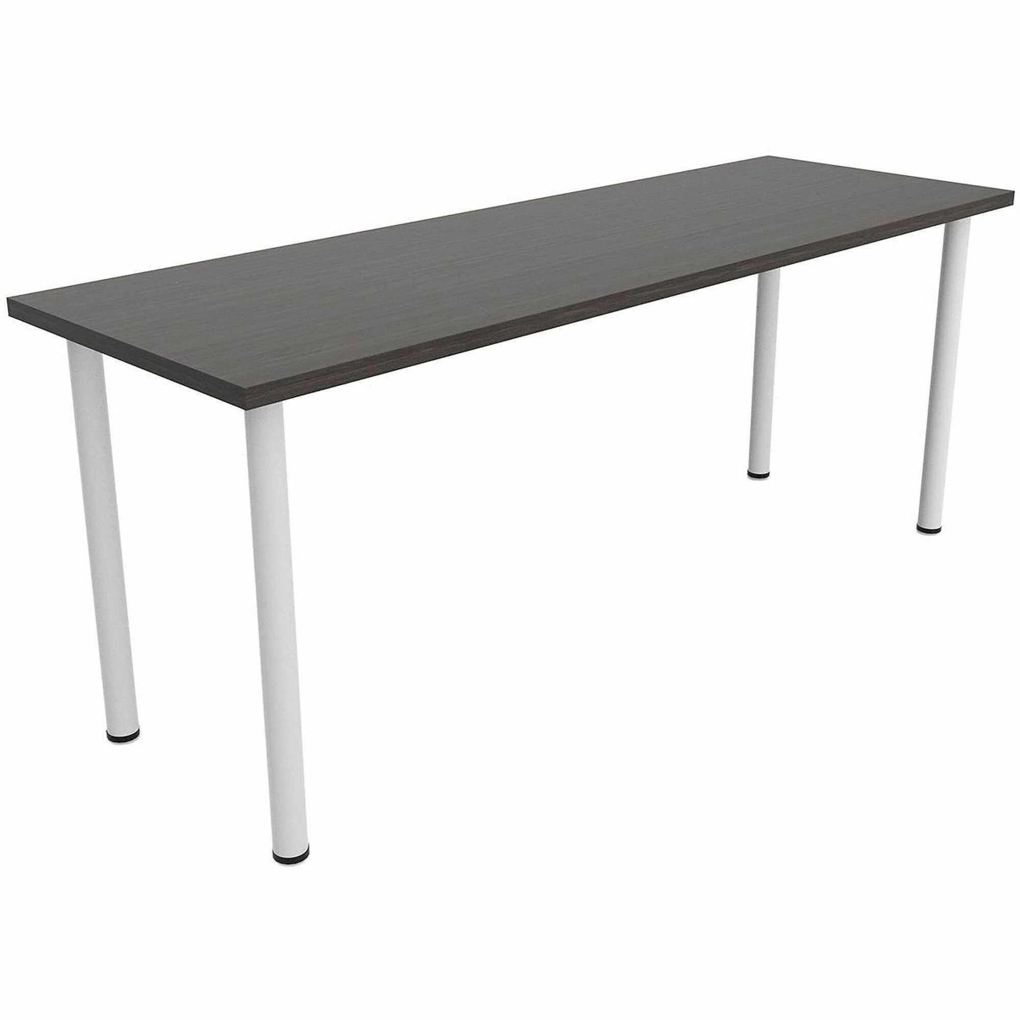 Safco Jurni Multi-Purpose Table with Post Leg & Glides, Laminate Top, 72" W x 24" D x 29" H, Asian Night Finish, 1 Each
