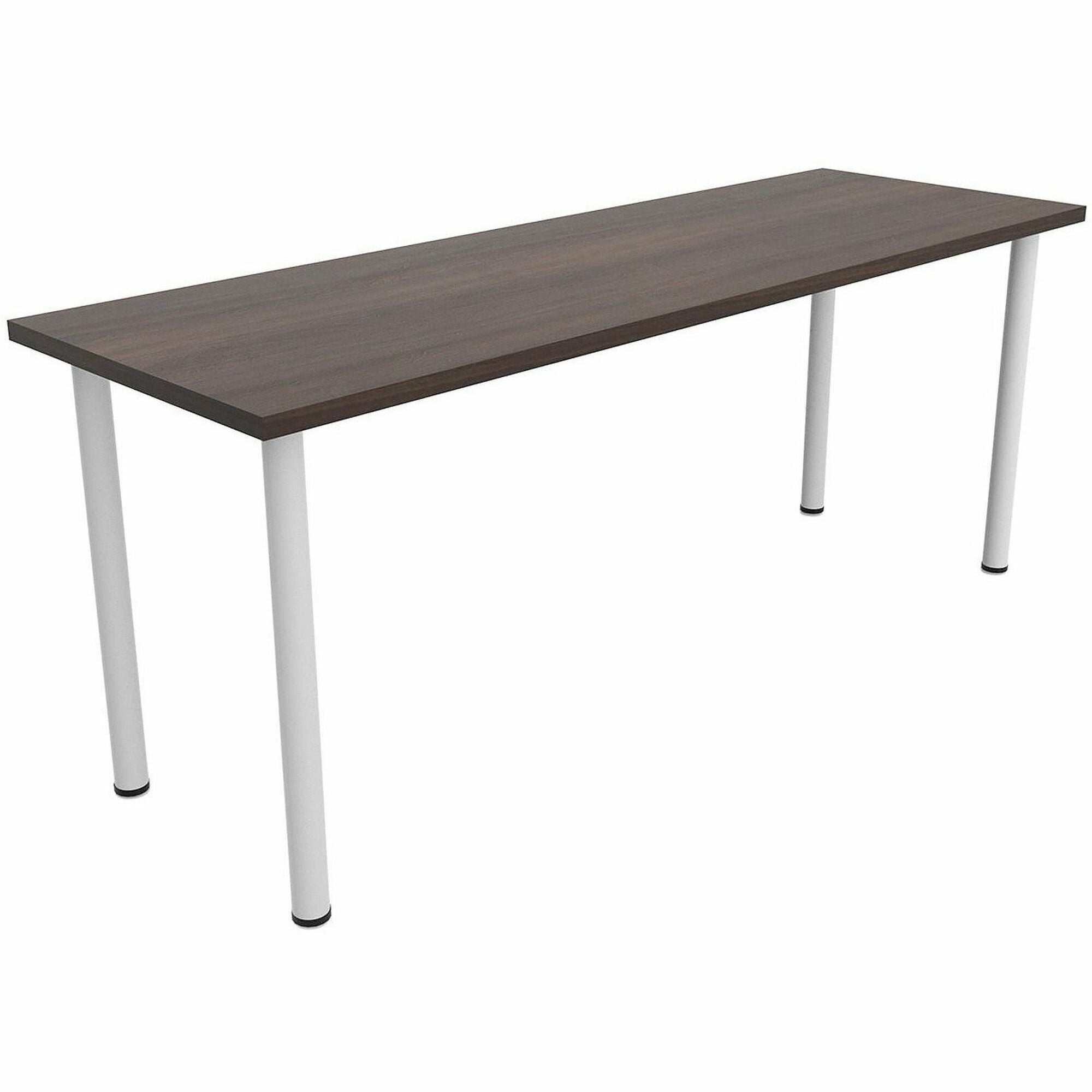 Safco Jurni Multi-Purpose Table with Post Leg & Glides, 72" x 24" Laminated Top, Columbian Walnut, 29" Height, 1 Each
