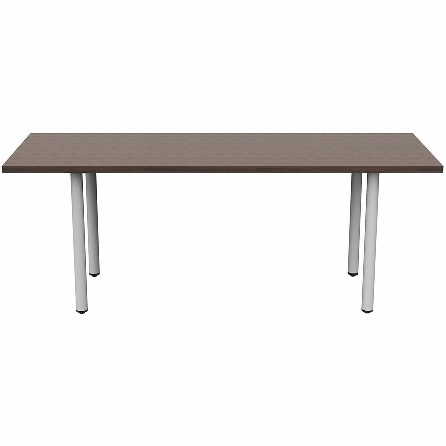 Safco Jurni Multi-Purpose Table with Post Leg & Glides, 72" x 24" Laminated Top, Columbian Walnut, 29" Height, 1 Each