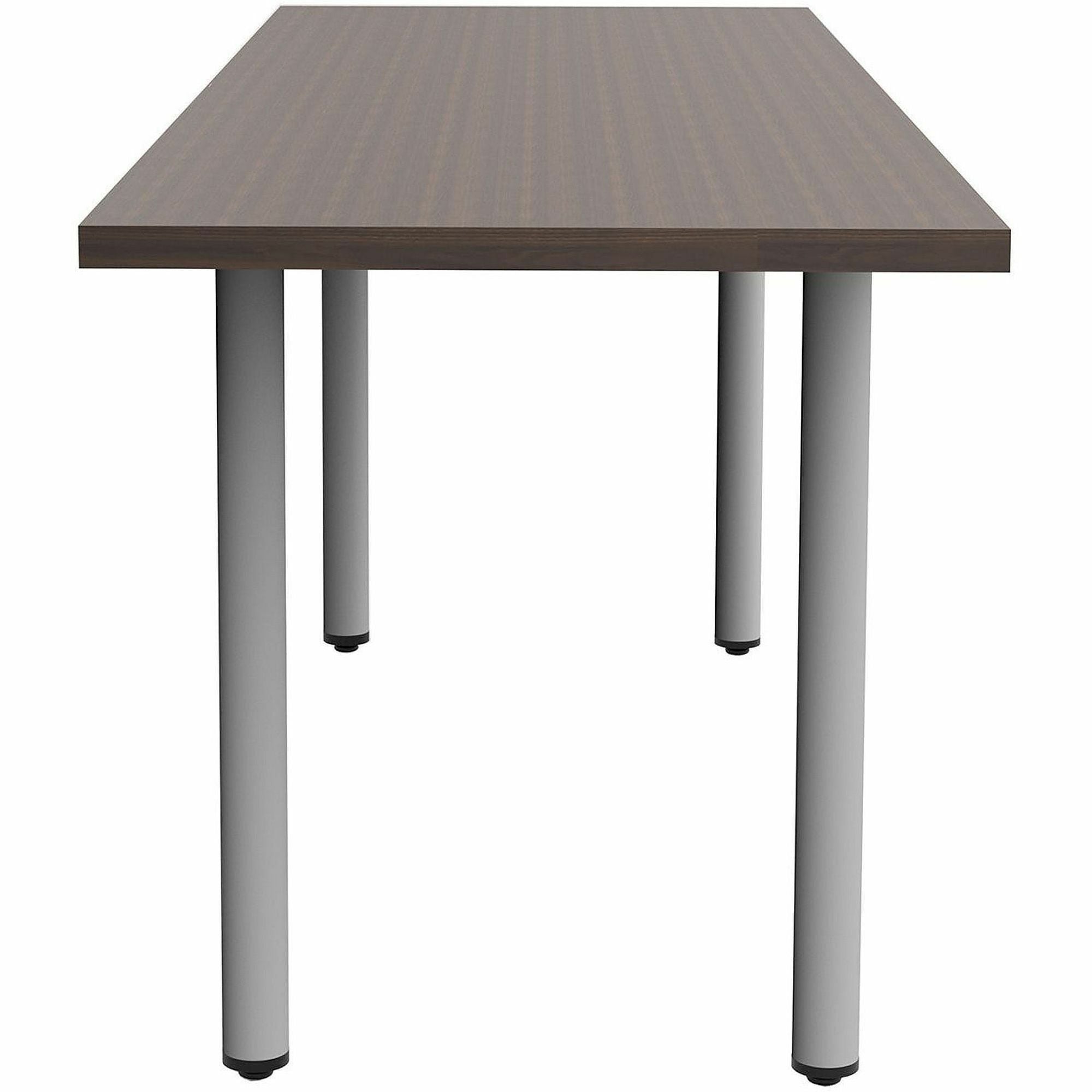 Safco Jurni Multi-Purpose Table with Post Leg & Glides, 72" x 24" Laminated Top, Columbian Walnut, 29" Height, 1 Each