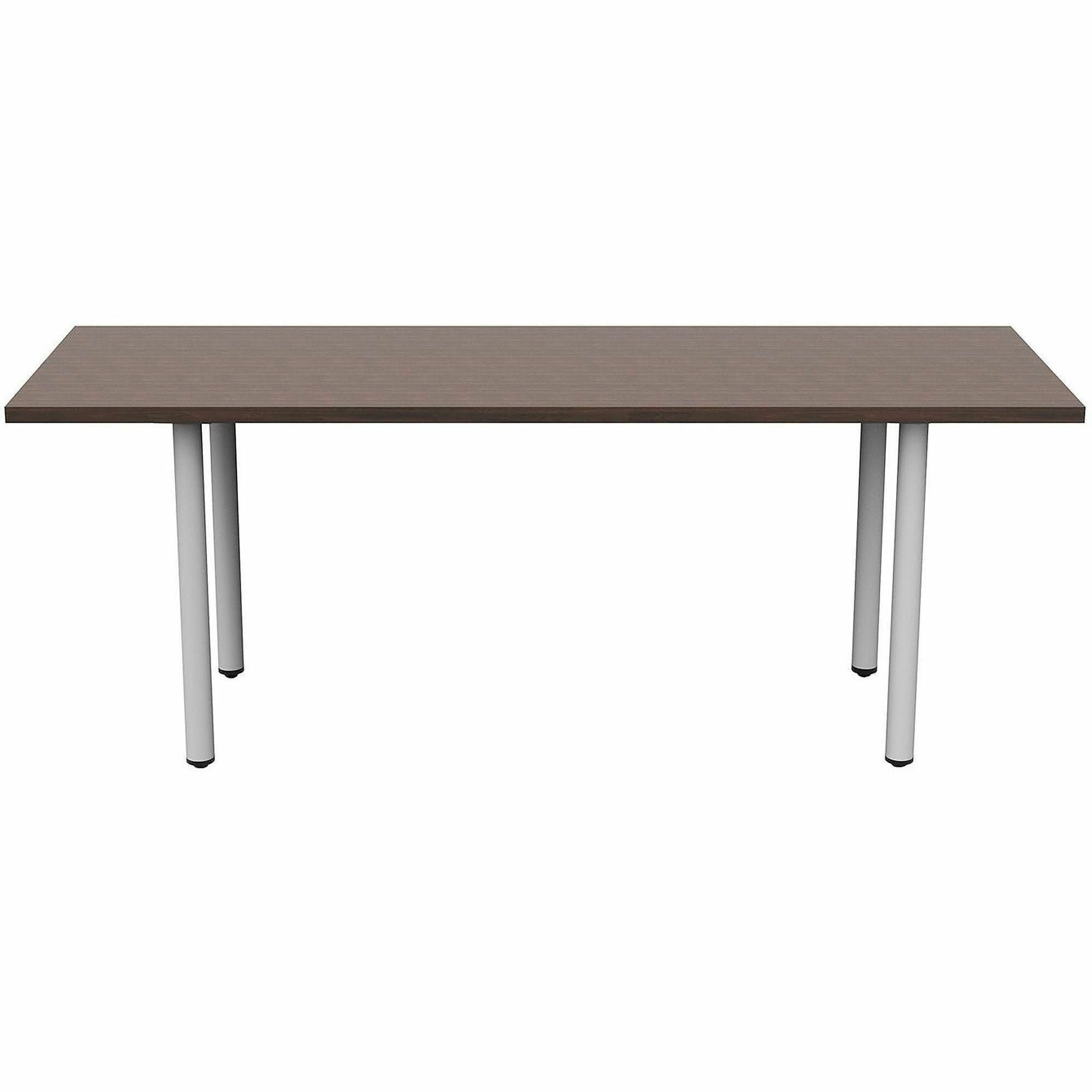 Safco Jurni Multi-Purpose Table with Post Leg & Glides, 72" x 24" Laminated Top, Columbian Walnut, 29" Height, 1 Each