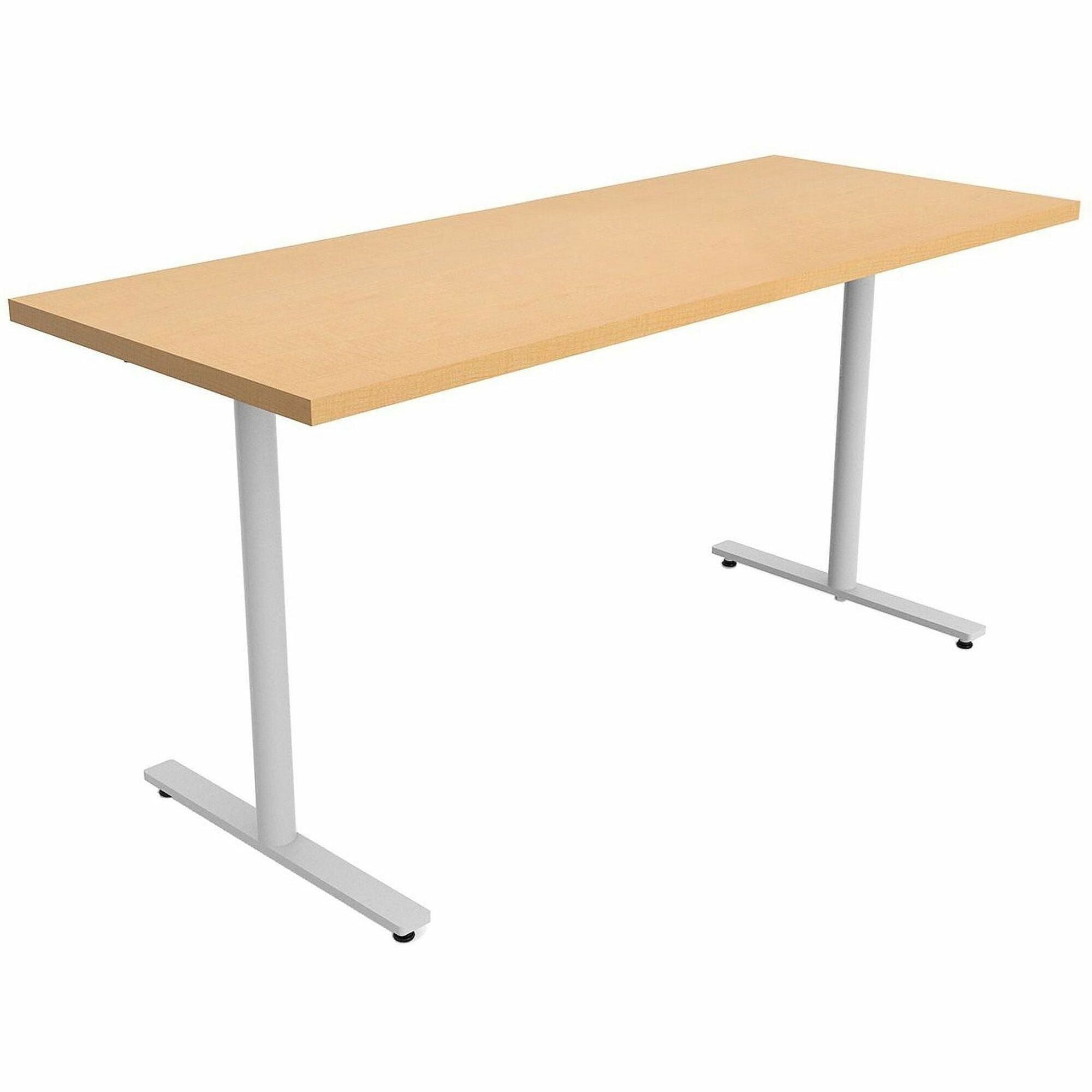 Safco Jurni Multi-Purpose Table with T-Leg & Glides, 72" x 24" Laminate Top, Fusion Maple, 29" Height, 1 Each
