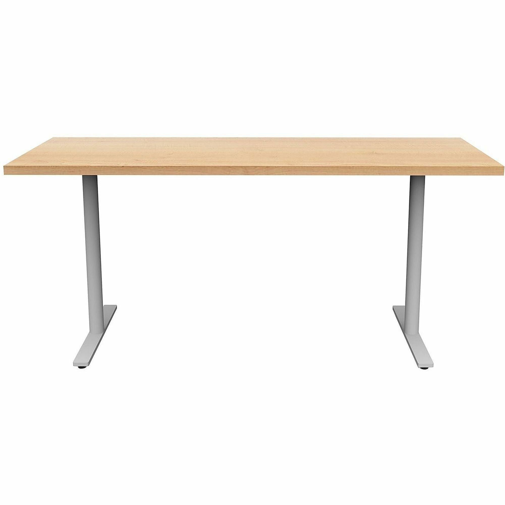 Safco Jurni Multi-Purpose Table with T-Leg & Glides, 72" x 24" Laminate Top, Fusion Maple, 29" Height, 1 Each