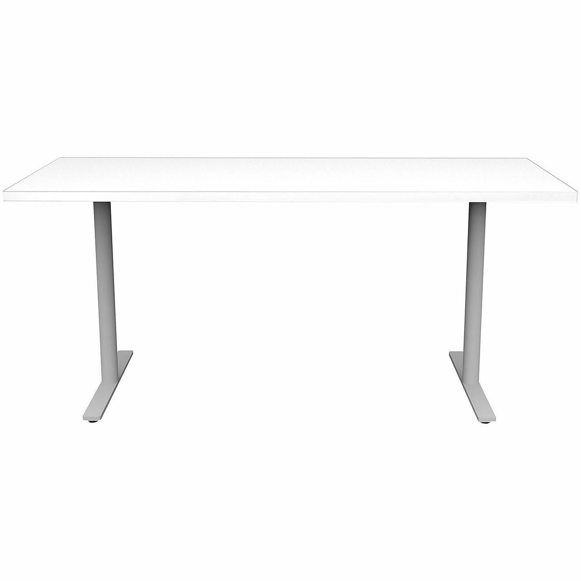 Safco Jurni Multi-Purpose Table with T-Leg & Glides, 72" x 24" Laminate Top, Designer White, 29" Height, 1 Each