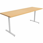Safco Jurni Multi-Purpose Table with T-Leg & Glides, 72" x 24", Fusion Maple, Laminate Top, 29" Height, 1 Each
