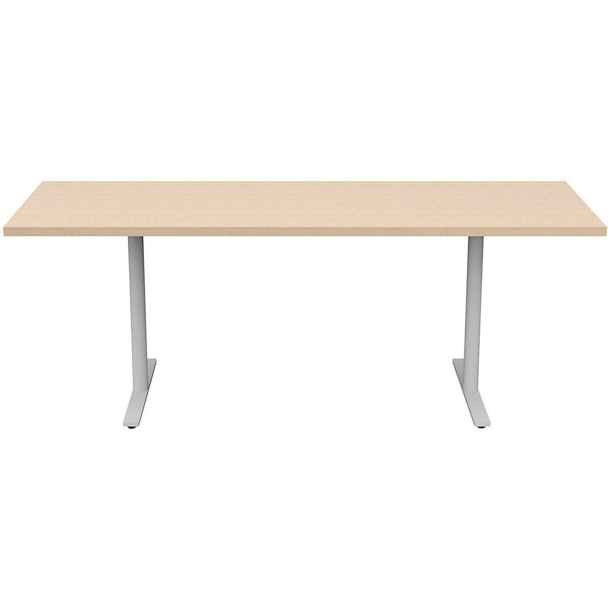 Safco Jurni Multi-Purpose Table with T-Leg & Glides, 72" x 24", Fusion Maple, Laminate Top, 29" Height, 1 Each