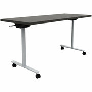 Safco Jurni Flip Table with Casters, 72" x 24" Laminated Top, T-shaped Powder Coated Base, Asian Night Finish, 29" Height, 1 Each