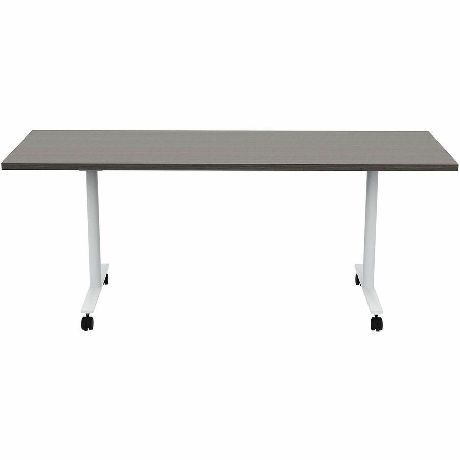 Safco Jurni Flip Table with Casters, 72" x 24" Laminated Top, T-shaped Powder Coated Base, Asian Night Finish, 29" Height, 1 Each
