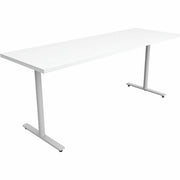 Safco Jurni Multi-Purpose Table with T-Leg & Glides, 72" x 24" Laminated Top, Designer White, 29" Height, 1 Each
