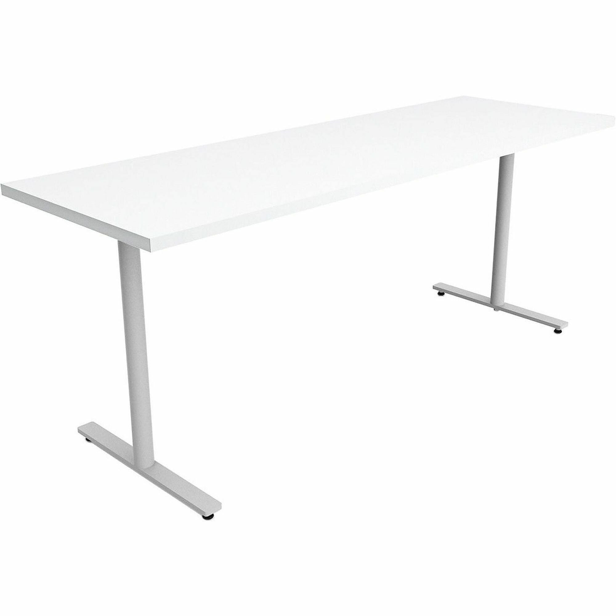 Safco Jurni Multi-Purpose Table with T-Leg & Glides, 72" x 24" Laminated Top, Designer White, 29" Height, 1 Each