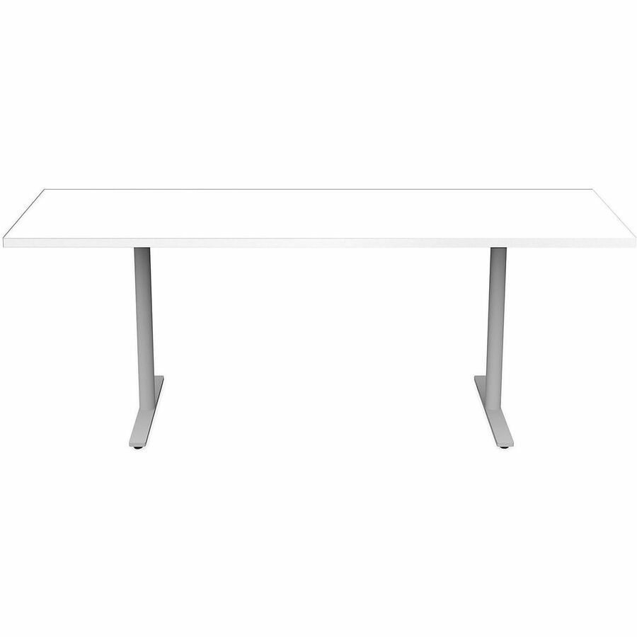 Safco Jurni Multi-Purpose Table with T-Leg & Glides, 72" x 24" Laminated Top, Designer White, 29" Height, 1 Each