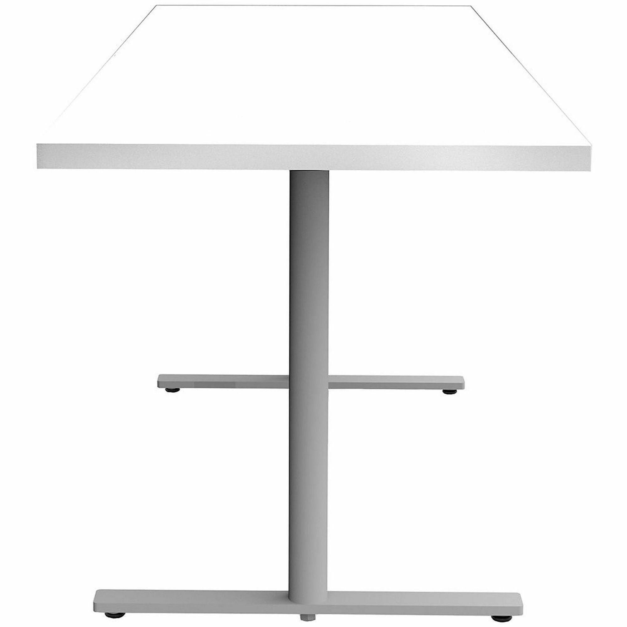 Safco Jurni Multi-Purpose Table with T-Leg & Glides, 72" x 24" Laminated Top, Designer White, 29" Height, 1 Each