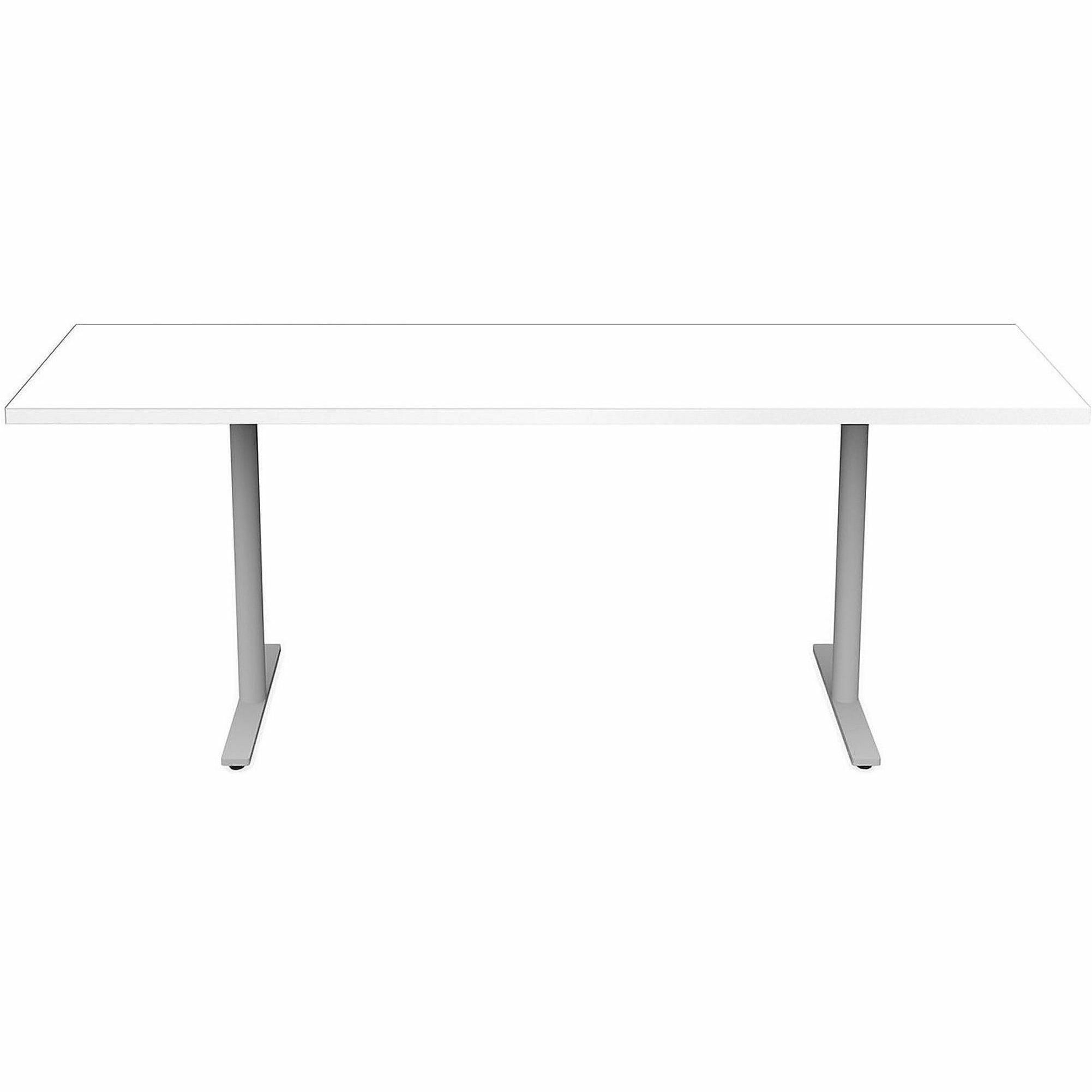 Safco Jurni Multi-Purpose Table with T-Leg & Glides, 72" x 24" Laminated Top, Designer White, 29" Height, 1 Each