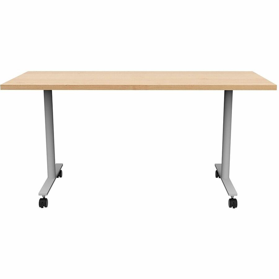 Safco Jurni Multi-Purpose Table with T-Leg & Casters, 60" x 24" Laminate Top, Fusion Maple Finish, 29" Height, 1 Each