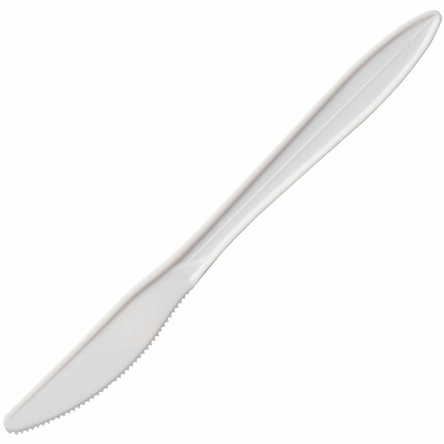 Solo Style Setter by Dart Cutlery Disposable - Knife - Knife - Food, Cafeteria, Barbecue, Breakroom - Disposable - Polypropylene, Plastic - White - 1 Carton