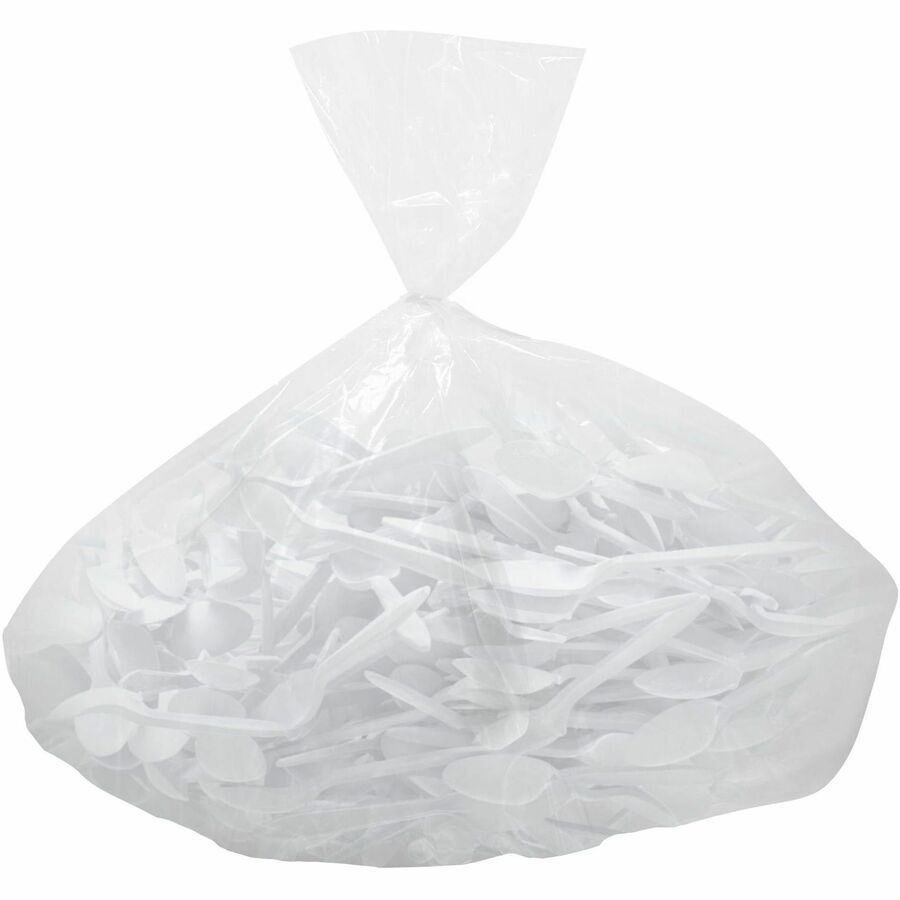 Solo Style Setter by Dart Cutlery Disposable - Teaspoon - Teaspoon - Food, Cafeteria, Barbecue, Breakroom - Disposable - Polypropylene, Plastic - White - 1 Carton