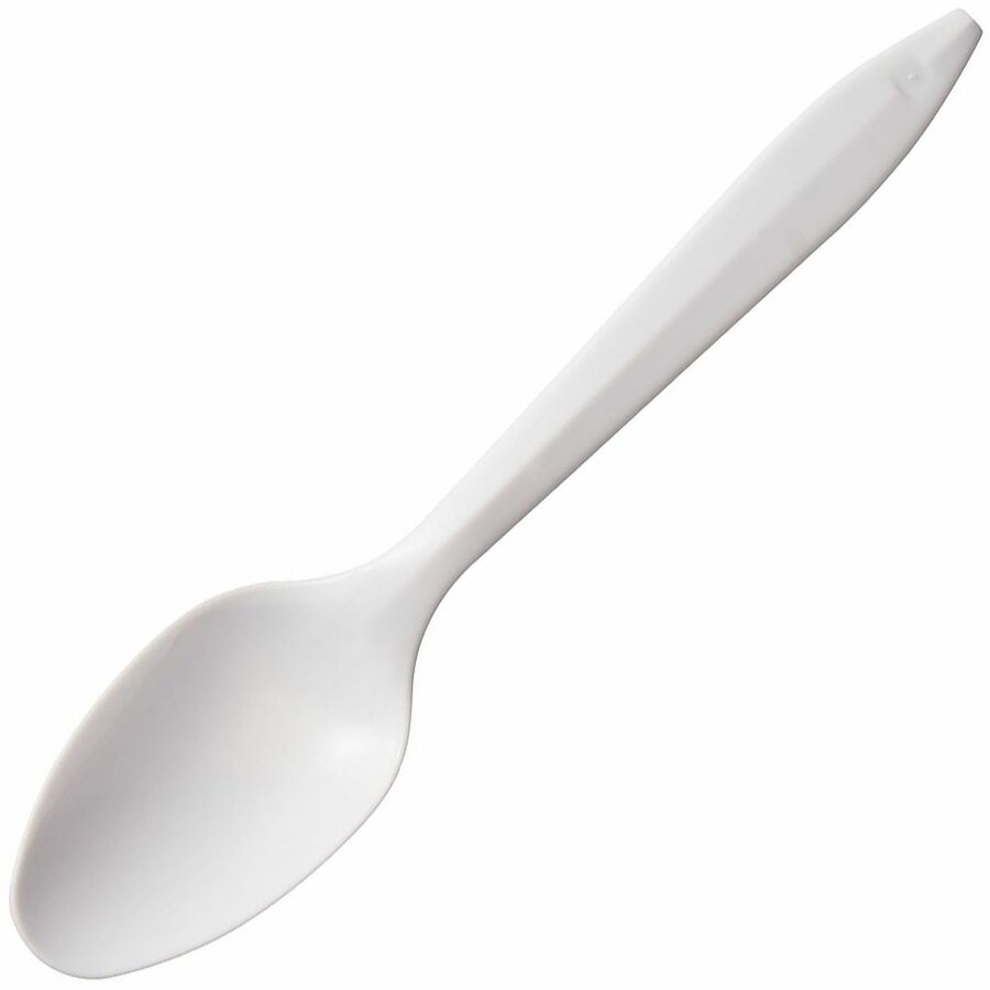 Solo Style Setter by Dart Cutlery Disposable - Teaspoon - Teaspoon - Food, Cafeteria, Barbecue, Breakroom - Disposable - Polypropylene, Plastic - White - 1 Carton