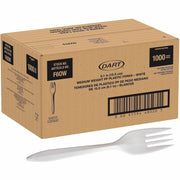 Solo Style Setter by Dart Cutlery Disposable - Fork - Fork - Food, Cafeteria, Barbecue, Breakroom - Disposable - Polypropylene, Plastic - White - 1 Carton