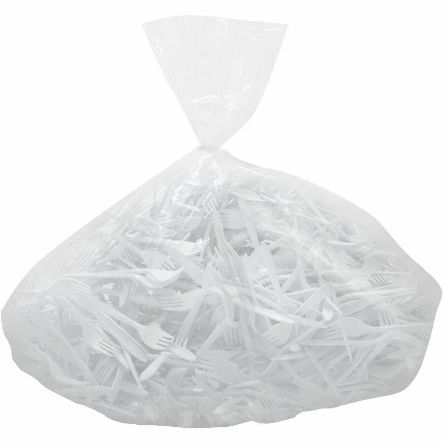 Solo Style Setter by Dart Cutlery Disposable - Fork - Fork - Food, Cafeteria, Barbecue, Breakroom - Disposable - Polypropylene, Plastic - White - 1 Carton