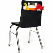 Seat Sack Classroom Pack One-Pocket Seat Sacks - 1 Pocket(s) - 1 Compartment(s) - 15" Width x 2" Depth - Chair - Durable, Desk Space, Washable, Expandable - Black - Poly Cotton - 1 Each
