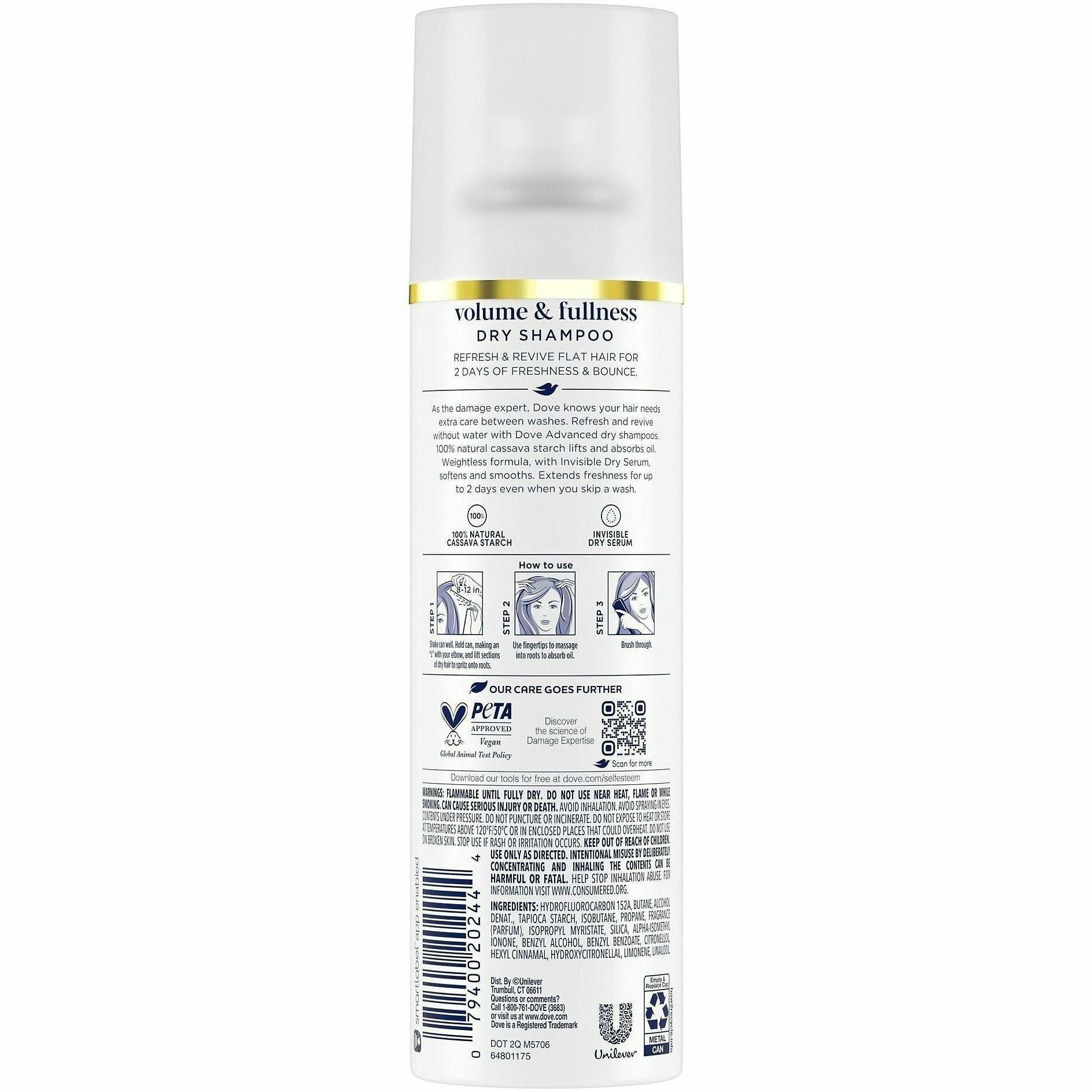 For Dry Hair - 7.3 fl oz (215.9 mL) - Hair - White - Residue-free - 1 Each