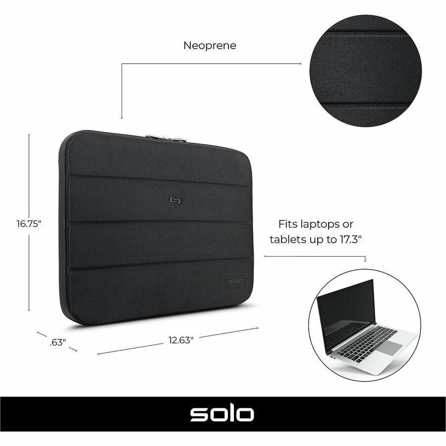 Scratch Resistant - Neoprene Body - Checkpoint Friendly - 13" Height x 1.5" Width x 17.5" Depth - 1 Each