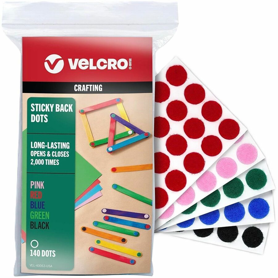 Multicolor - Nylon - For Crafting, Wall, Glass, Plastic, Smooth Surface, Home, School, Office, Project, Indoor - 140 / Pack