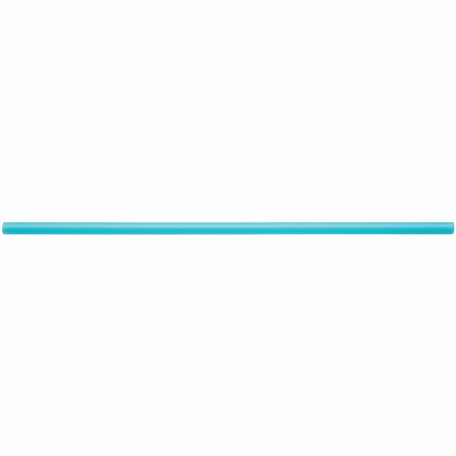 Phade Compostable Straws - 7.8" Height x - Polyhydroxyalkanoate (PHA) - Caribbean Blue - 600 / Box