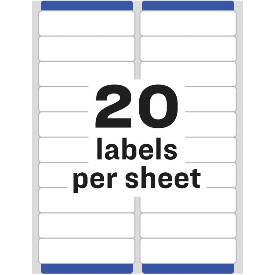 Avery Easy Peel Clear Return Address Labels, 1" x 4", Matte, Permanent Adhesive, Rectangle, Laser Compatible, 20 Labels/Sheet, 50 Sheets, 1000 Labels/Box