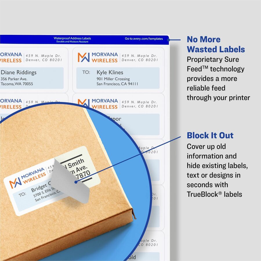 3 21/64" Width x 4" Length - Permanent Adhesive - Rectangle - Inkjet - White - Paper - Permanent Adhesive, Jam Resistant, Customizable - 6 / Sheet - 25 Total Sheets - 150 Total Label(s) - 150 / Pack