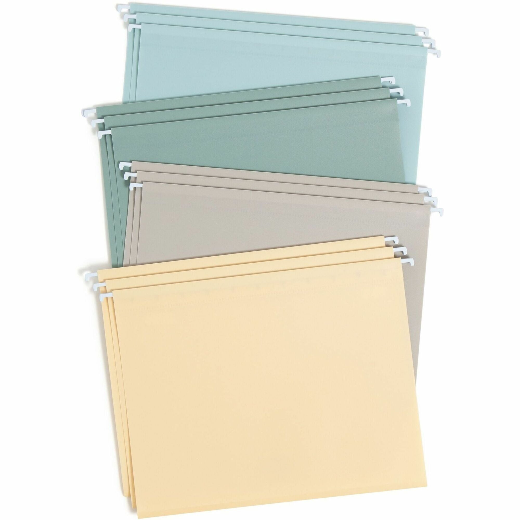 Smead Poly Hanging File Folders, Letter Size, 1/5 Tab Cut, Assorted Colors, 1/2" Expansion, 100 Sheet Capacity, Durable, Tear & Water Resistant, Coated Rod Tips, 12 Pack