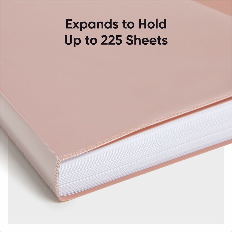 Smead Poly 1/3-Cut Top Tab Letter File Folders, Assorted Colors, 1" Expansion, 225-Sheet Capacity, 1 Front Pocket, Tear & Water Resistant, 30/Box