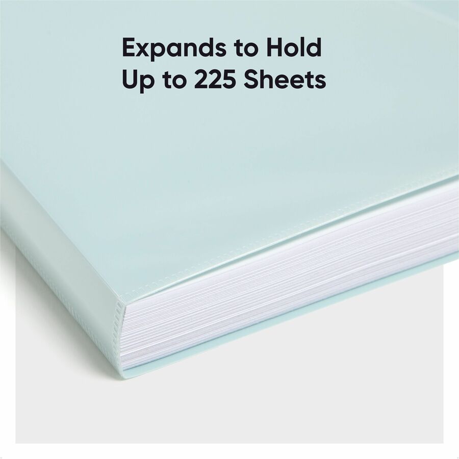 Smead Poly 1/3 Tab Cut Letter Size Top Tab File Folders, Assorted Colors, 1" Expansion, 225 Sheet Capacity, 1 Front Pocket, Tear & Water Resistant, 30/Box