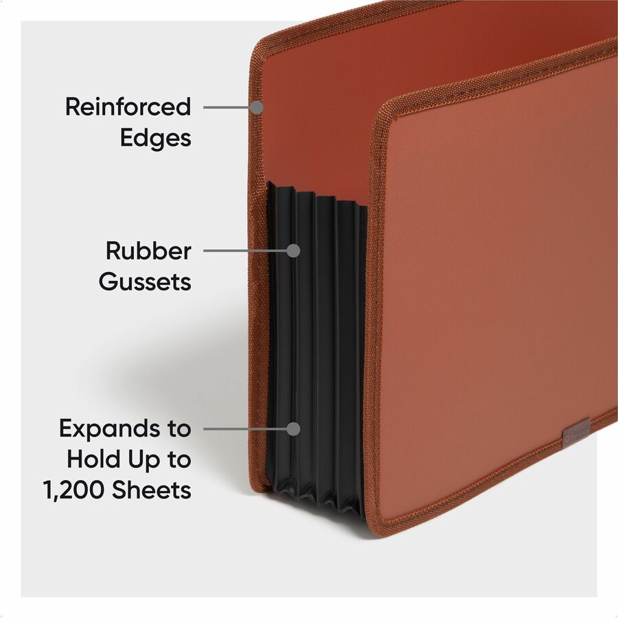 8 1/2" x 11" - 1200 Sheets Capacity - 5 1/4" Expansion - Poly, Rubber - Redrope - Durable, Tear Resistant, Water Resistant, Reinforced Edges, Reinforced Gusset - 2 Unit
