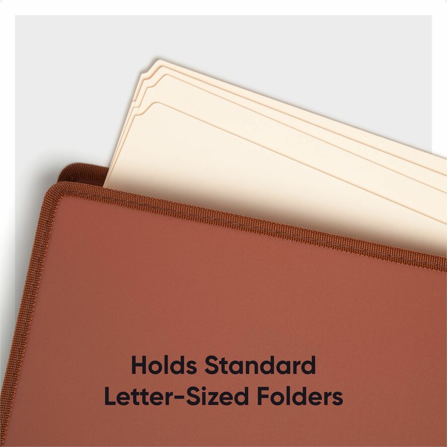 8 1/2" x 11" - 1200 Sheets Capacity - 5 1/4" Expansion - Poly, Rubber - Redrope - Durable, Tear Resistant, Water Resistant, Reinforced Edges, Reinforced Gusset - 2 Unit