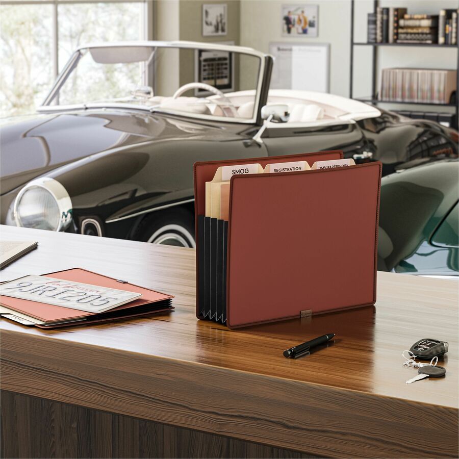 8 1/2" x 11" - 1200 Sheets Capacity - 5 1/4" Expansion - Poly, Rubber - Redrope - Durable, Tear Resistant, Water Resistant, Reinforced Edges, Reinforced Gusset - 2 Unit