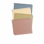 Smead 1/5 Tab Cut Letter Hanging Folders, 8.5" x 11", Assorted Colors, Poly/Plastic/Metal, 1/2" Expansion, 100 Sheet Capacity, Tear & Water Resistant, 12 Pack