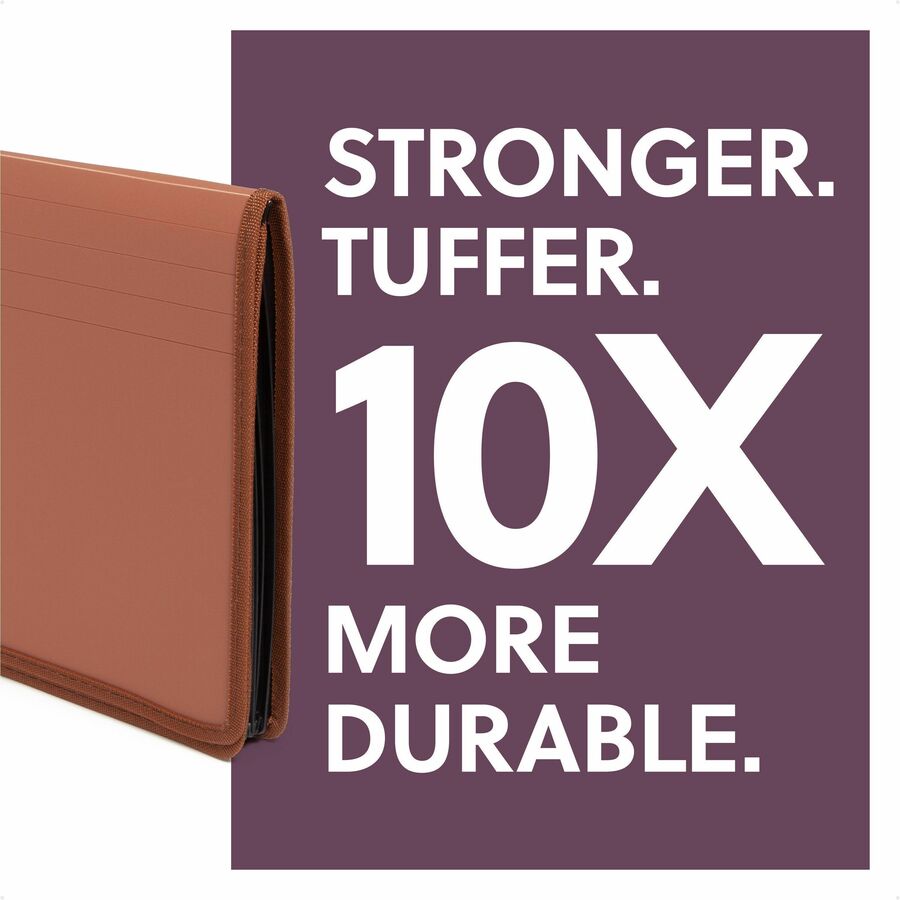8 1/2" x 14" - 1200 Sheets Capacity - 5 1/4" Expansion - Poly, Plastic, Rubber - Redrope - Durable, Tear Resistant, Water Resistant, Reinforced Edges, Reinforced Gusset, Card Holder - 1 Unit