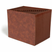 Smead TUFF Letter Expanding File - 8 1/2" x 11" - 4200 Sheets Capacity - 21 Pocket(s) - Top Tab Location - Assorted Tab Position - 20 Divider(s) - Vegan Leather - Brown - Durable, Reinforced Gusset, Reinforced Edges, Water Resistant - 1 Each