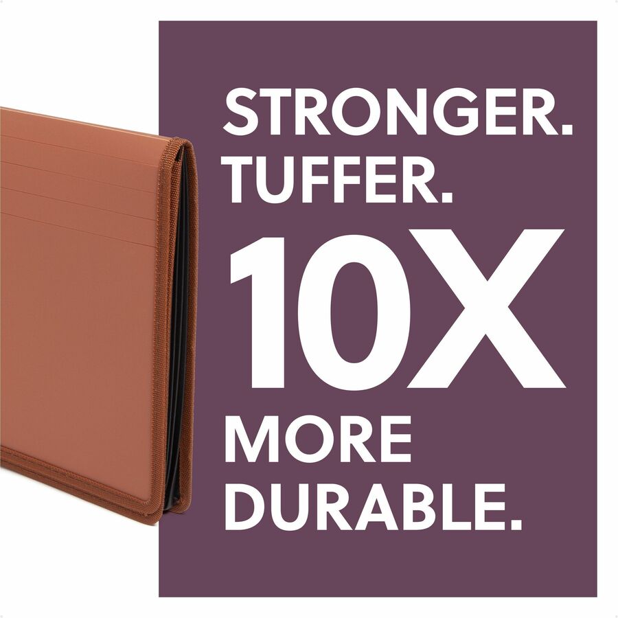 8 1/2" x 11" - 1200 Sheets Capacity - 5 1/4" Expansion - Poly, Plastic, Rubber - Redrope - Durable, Tear Resistant, Water Resistant, Reinforced Edges, Reinforced Gusset, Card Holder - 1 Unit