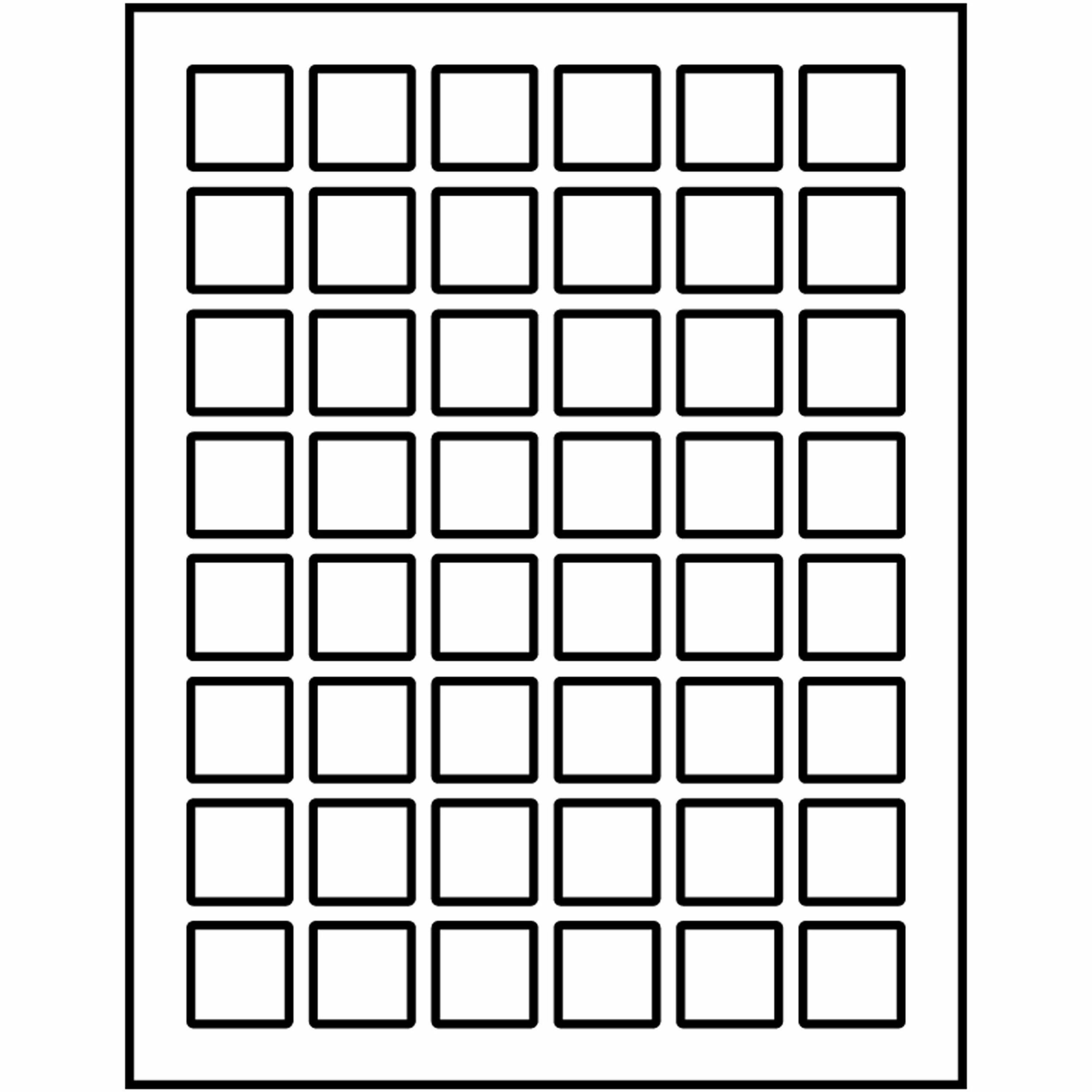 x 1" Width x 1" Length - Square - Inkjet, Laser - Matte - Matte White - Pop Up Edge, Easy Peel, Smudge-free, Print-to-the Edge, Jam Resistant - 48 / Sheet - 1200 Total Label(s) - For Label Printer - 1200 / Pack