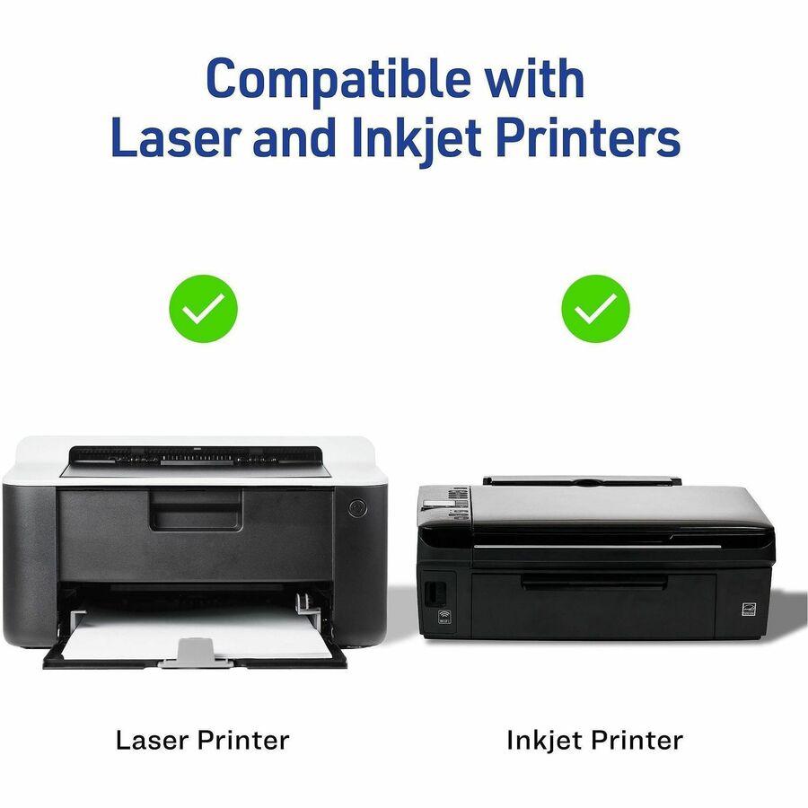 1" Diameter - Round - Laser, Inkjet - White Matte - Print-to-the Edge, Easy Peel, Pop Up Edge, Smudge-free, Jam-free - 48 / Sheet - 1200 / Pack