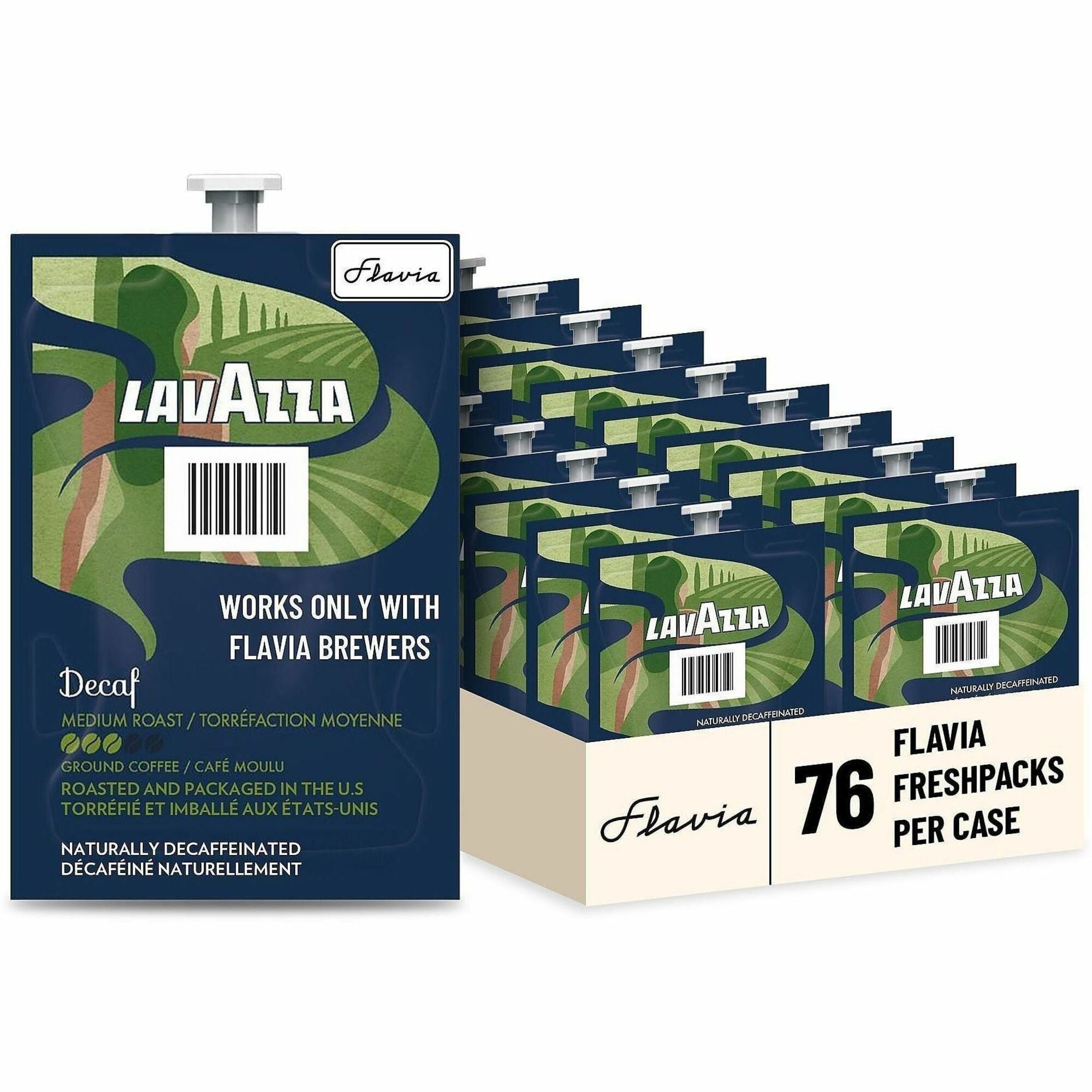 Compatible with Flavia Aroma, Flavia Creation 300, FLAVIA Creation 600 - Medium - Freshpack - Decaf - Kosher - Decaffeinated - 76 / Carton
