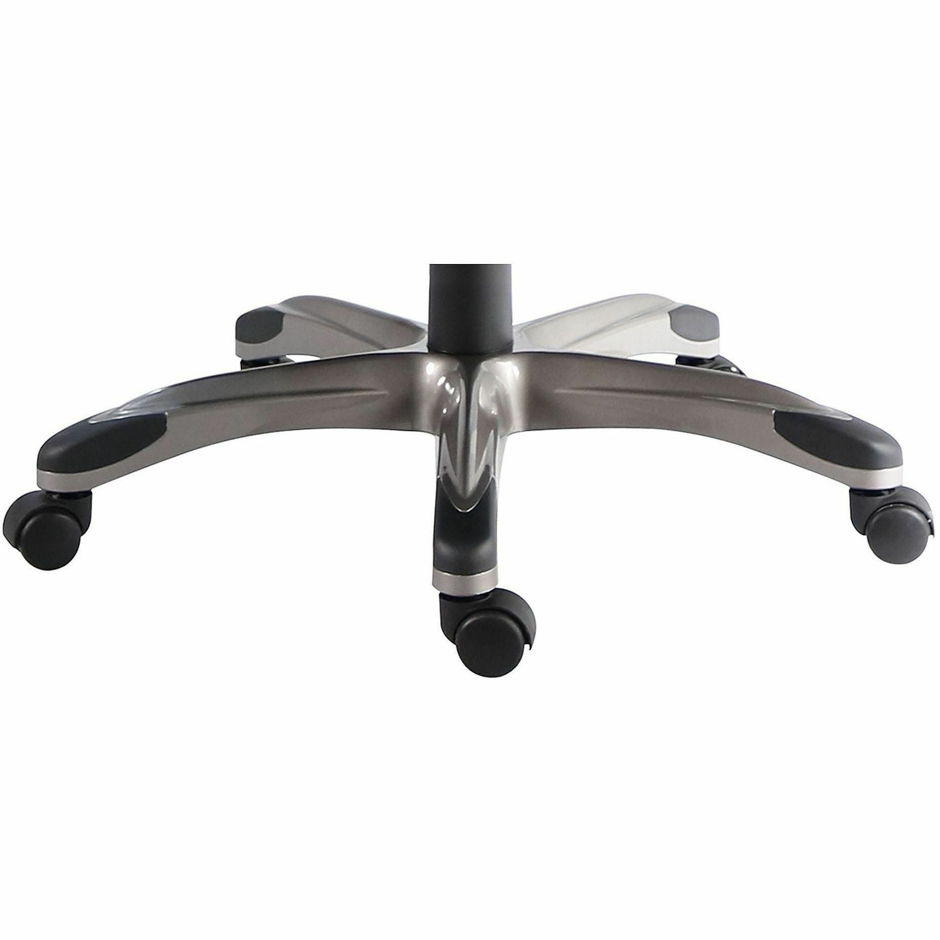 Polyurethane Seat Material - Polyurethane Back Material - High Back - Black - Leather - Armrest - 1 Each