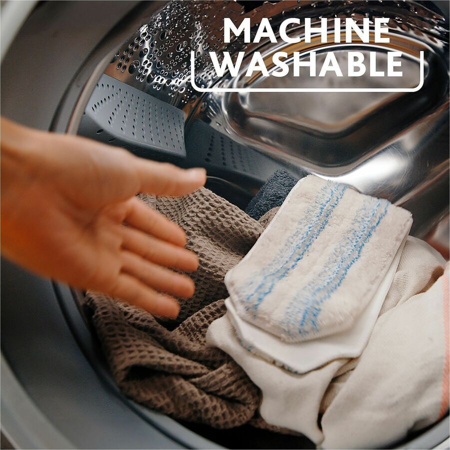 Streak-free, Machine Washable, Long Lasting, Reusable - MicroFiber - White/Blue - 2 / Pack