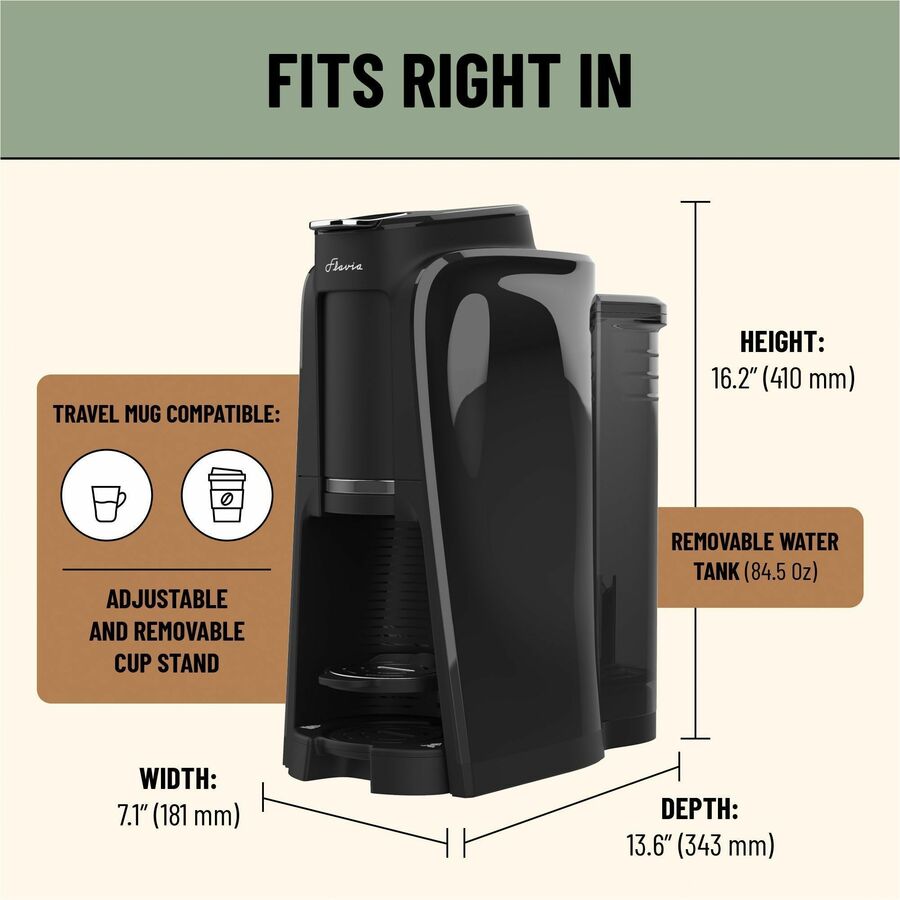5.30 fl oz - Single-serve - Black - Plastic Body