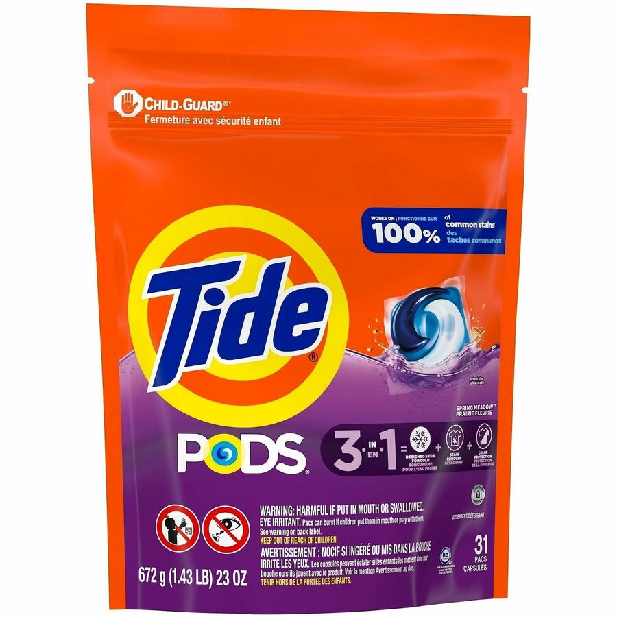 For Laundry, Clothes - Concentrate - Spring Meadow Scent - Recommended For: Stain Remover - Blue - 30 / Pack