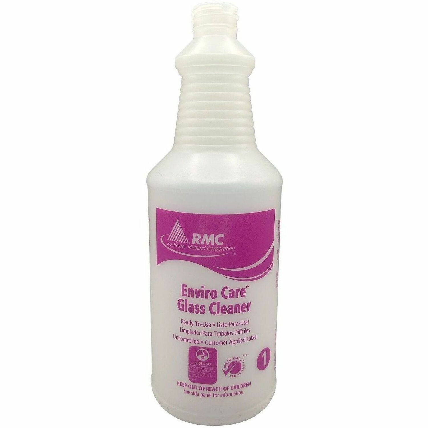 For Glass, Surface - Spray - 32 oz (2 lb) - Bio-based - Purple Spray Bottle - 1 Each