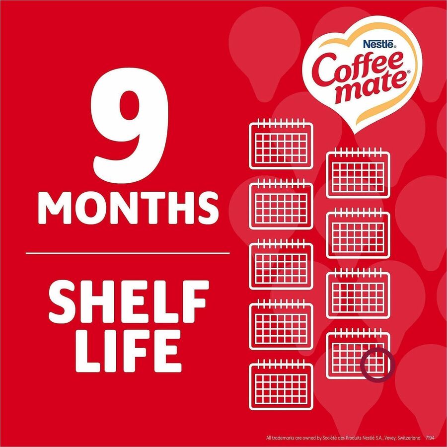 Coffee mate Liquid Creamer Singles - Italian Sweet Creme, Salted Caramel Chocolate, Vanilla Caramel, Rich Gelato Flavor - 8 fl oz (237 mL) - 1 Serving - 150 Singles/Pack - 3 / Carton